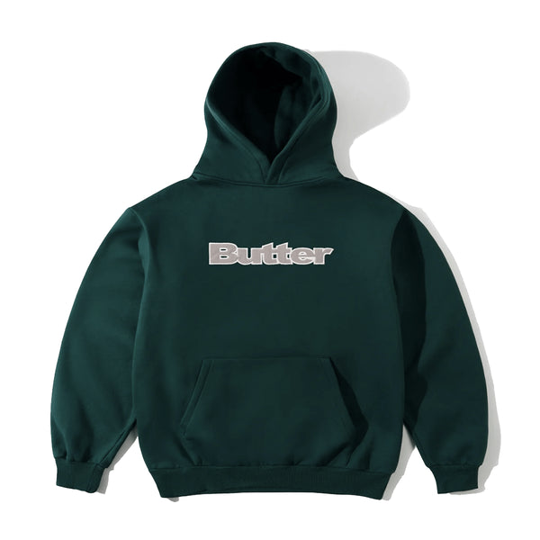 Butter Ripstop Logo Applique Pullover Hood Sweat A Capuche - Forest - Streetart.fr